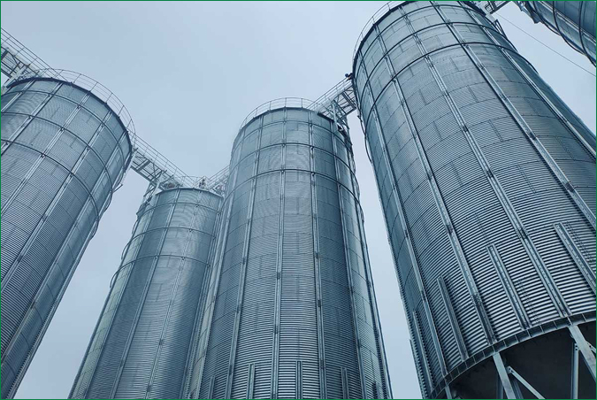 Starch mill silo bin