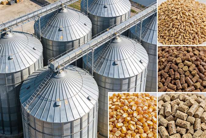 Animal feed strage silo tank