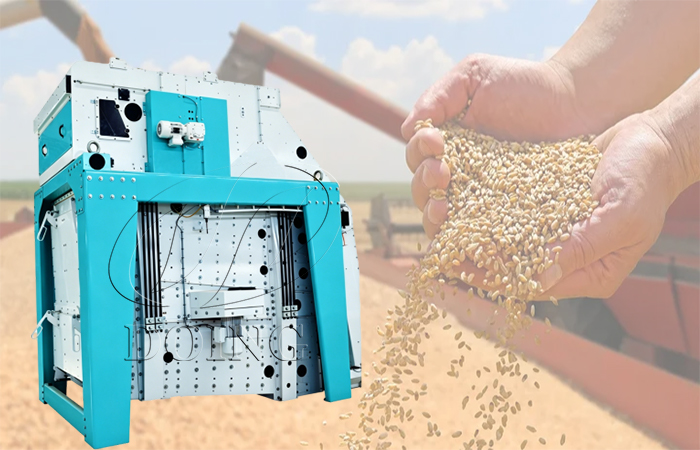 cleaner separator for grain bin pre-cleaning