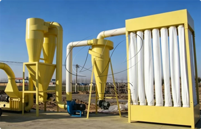cyclone dust collector for grain storage system