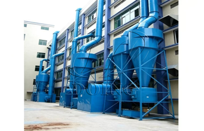 dust collector system for grain cleaning system