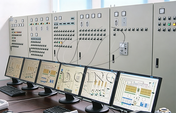PLC control system for grain storage tank