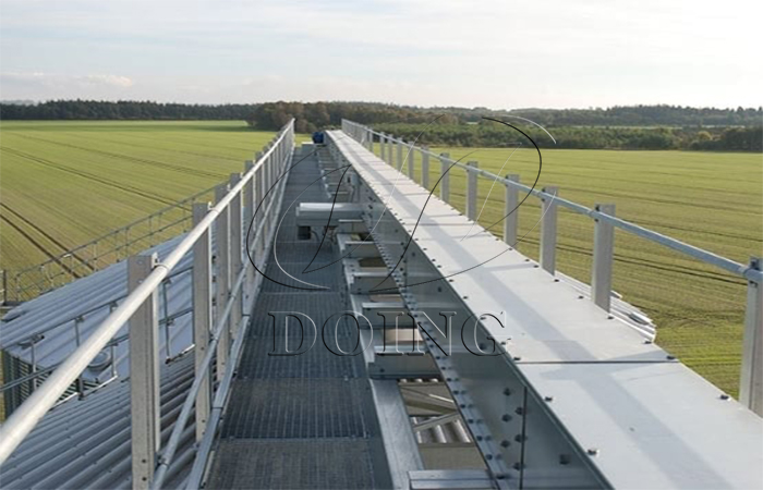 scraper conveyor in steel grain silo 