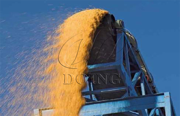 belt conveyor for grain silos