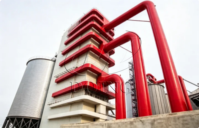 tower type grain dryer for drying grain